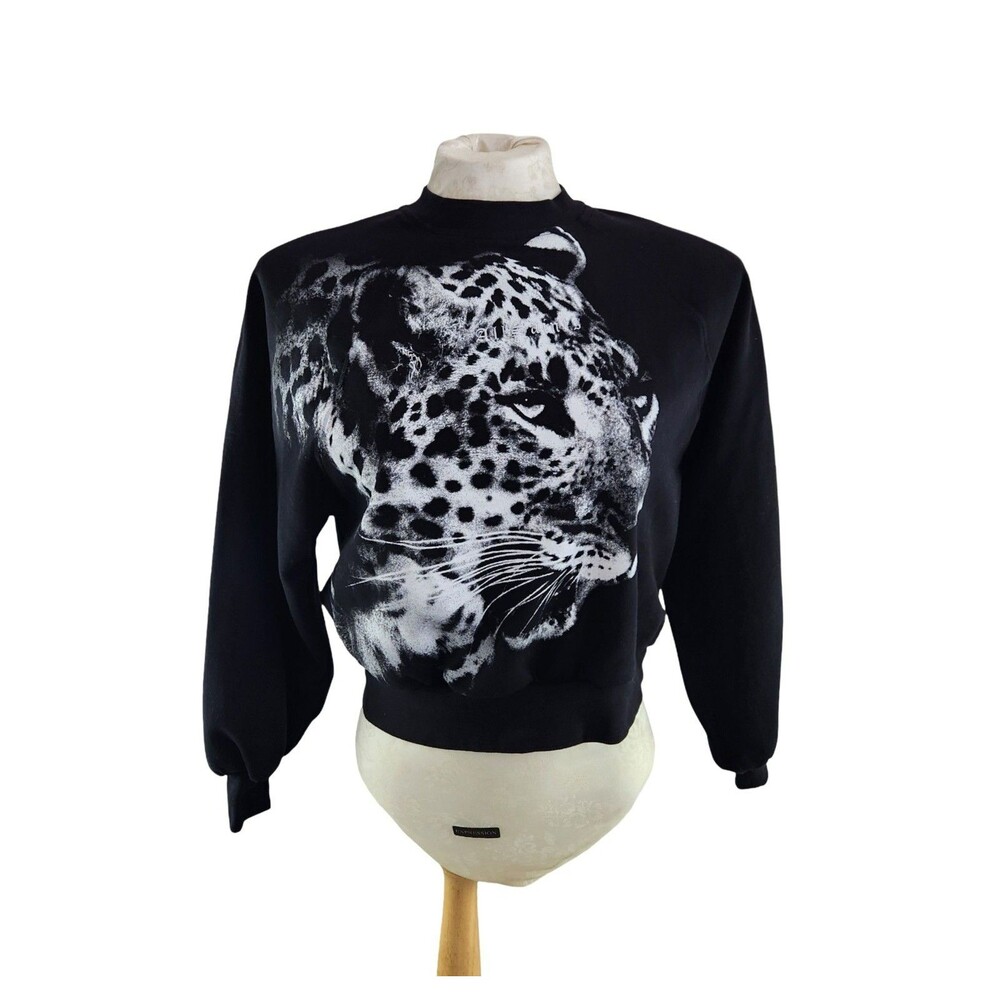AllSaints Kiara Cygnet Jaguar Graphic Cutout Sweatshirt Women’s Small - Picture 4 of 8